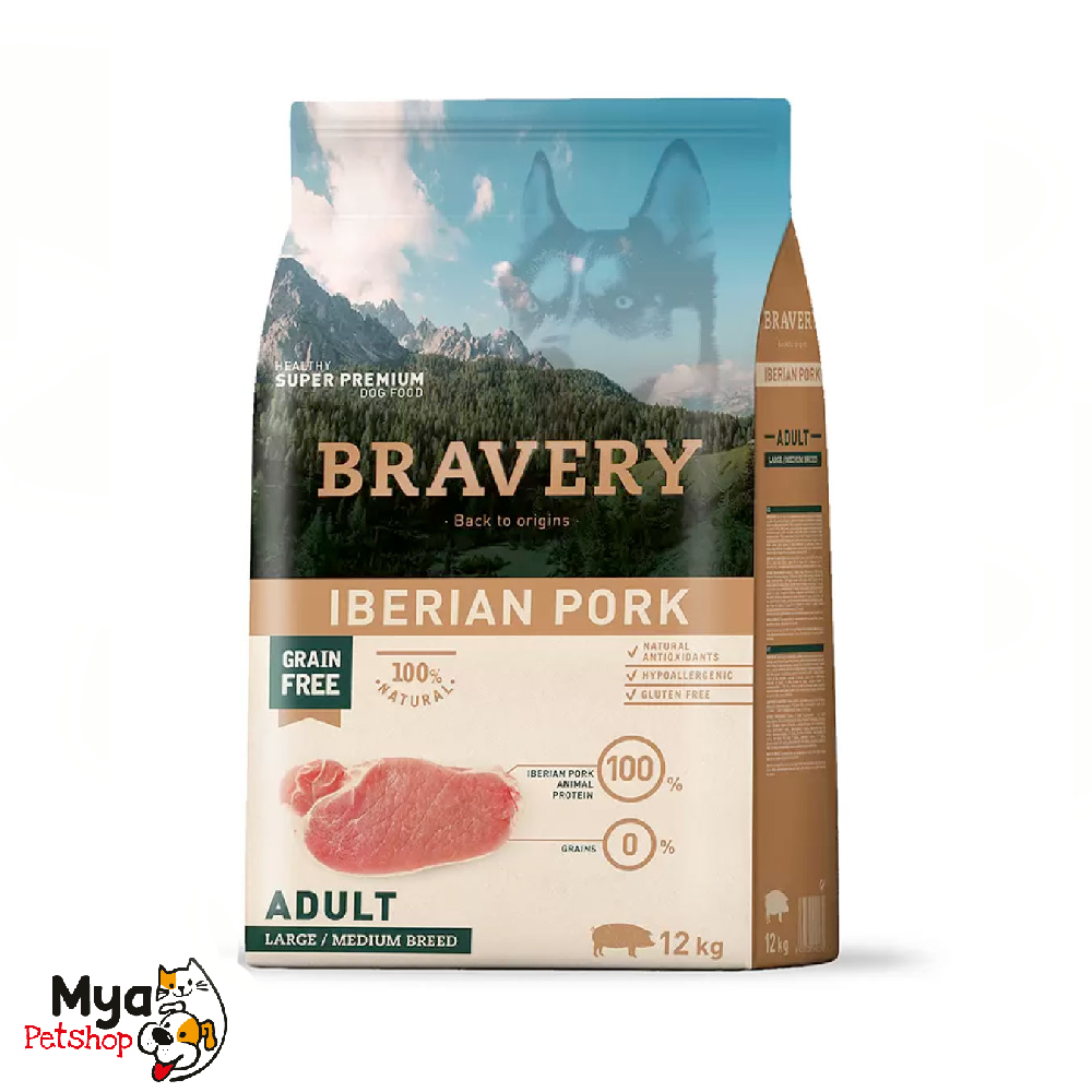 Bravery | Adulto Large/Medium | Cerdo ibérico | 12 kg