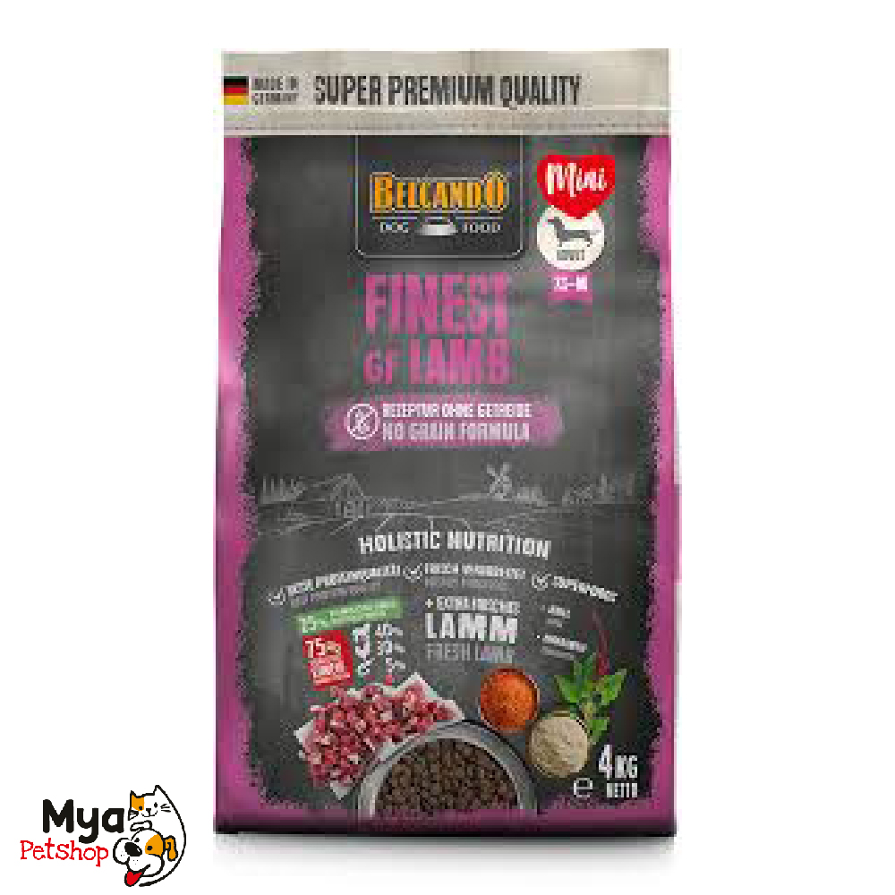 Belcando Finest Grain Free Lamb 4Kg - Adulto Rz. Pequeña y Mediana - Cordero Libre de Granos