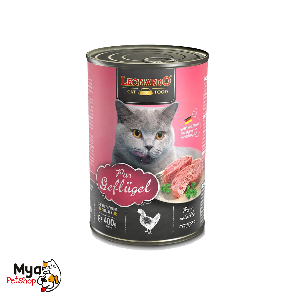 Leonardo Alimento Húmedo Cat Lata Pur Geflugel (Aves De Corral) 400 gr
