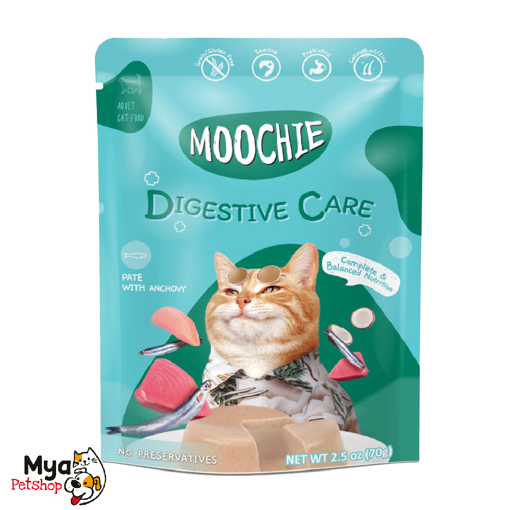 Moochie Cat Benefits Cuidado Digestivo Paté Pouch 70 Gr Anchoas