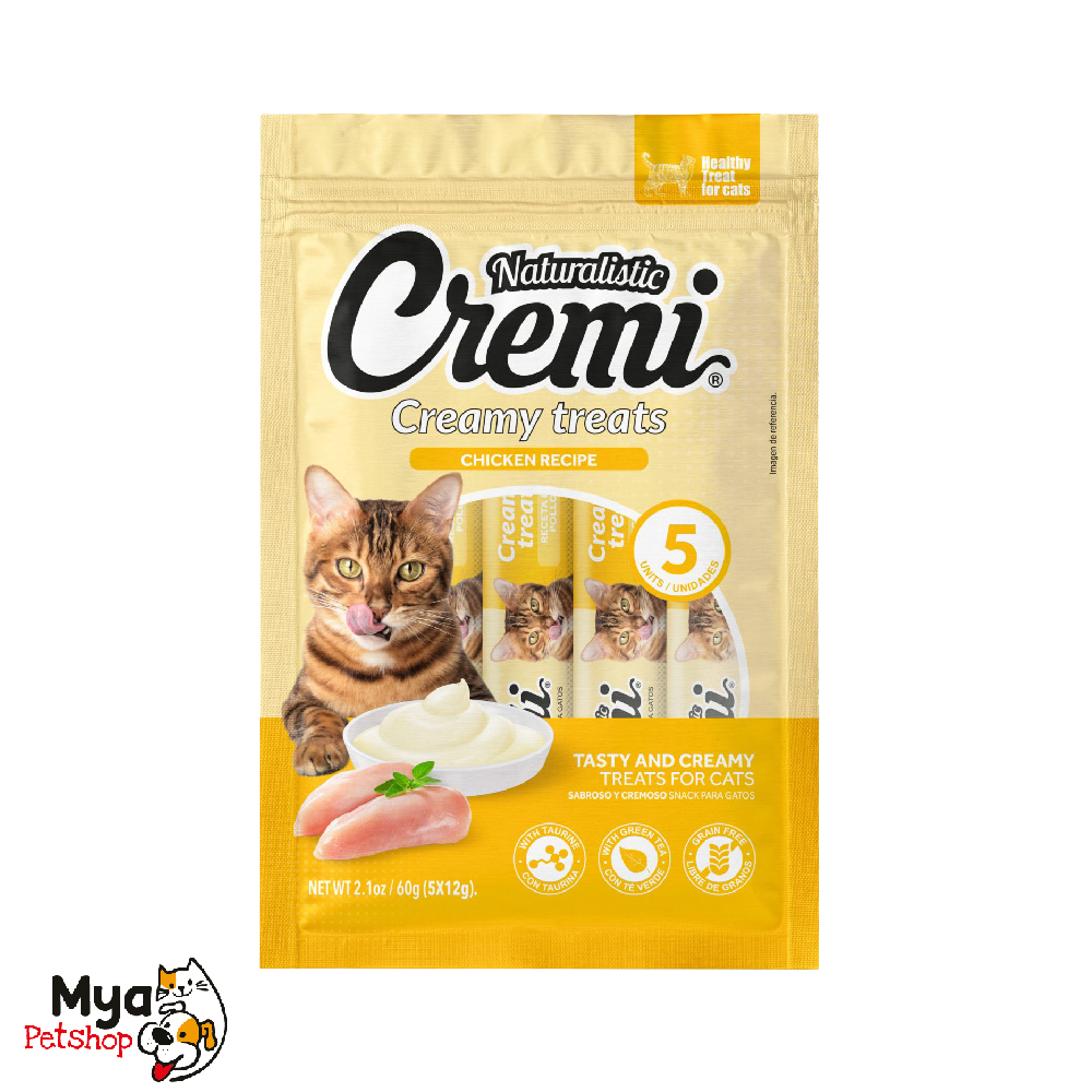 Cremi Chicken Recipe 12 Gr x 5 Und - Snack para gato sabor Pollo