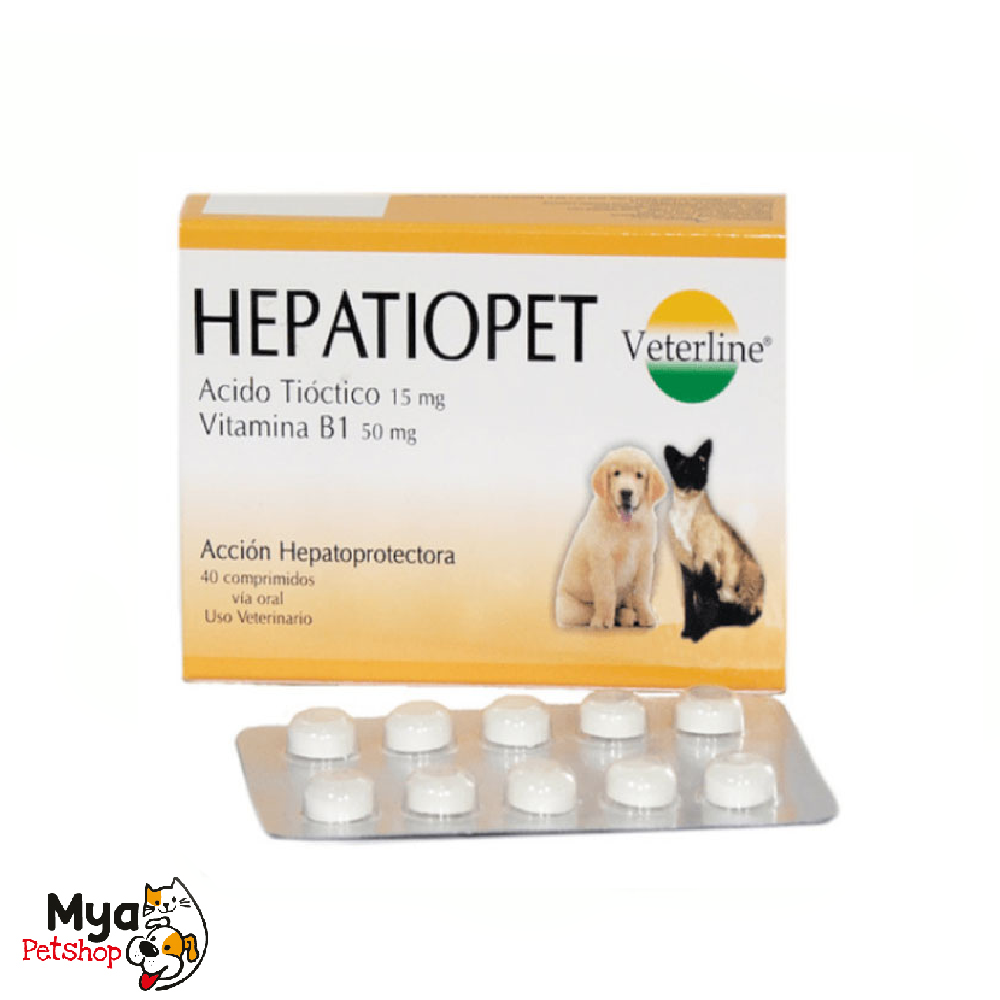 Veterline | Hepatiopet | Suplemento | 40 tabletas