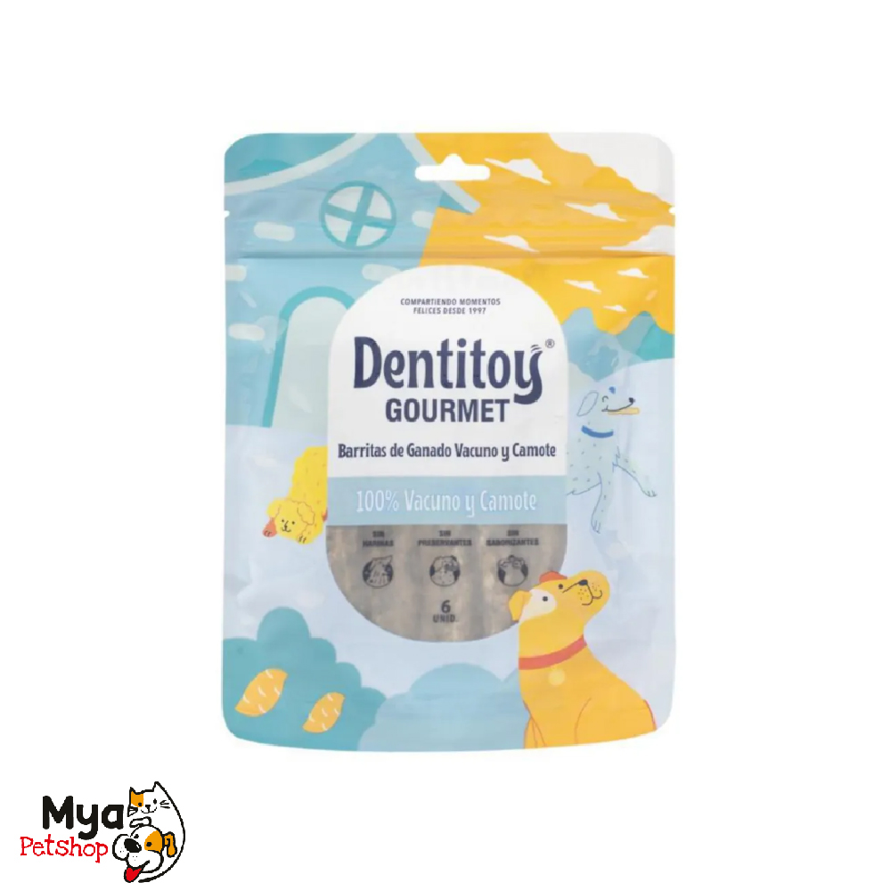 Dentitoy Gourmet Barritas de Camote y Ganado Vacuno 6 Unidades