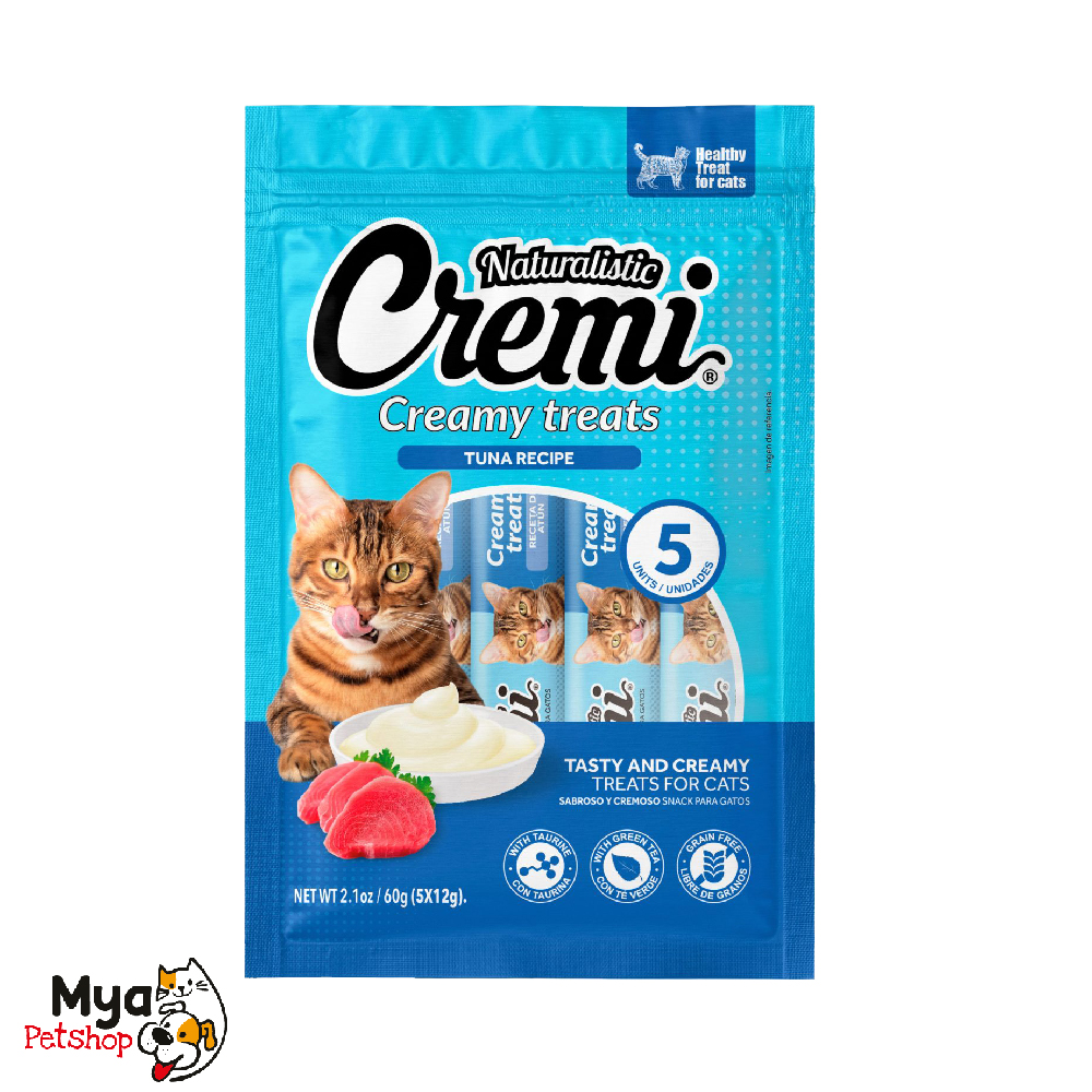 Cremi Tuna Recipe 12 Gr x 5 Und - Snack para gato sabor Atún