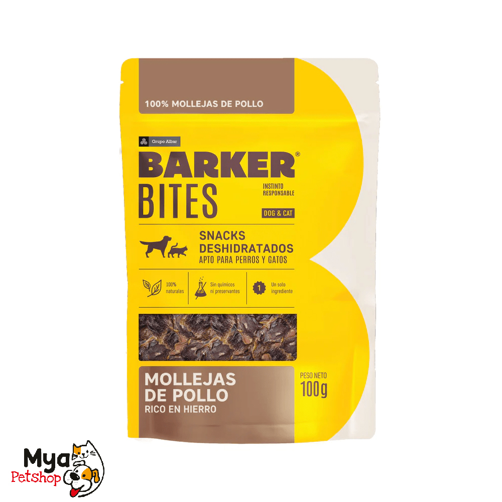Barker Bites Snacks Deshidratados de Mollejas de Pollo 100gr