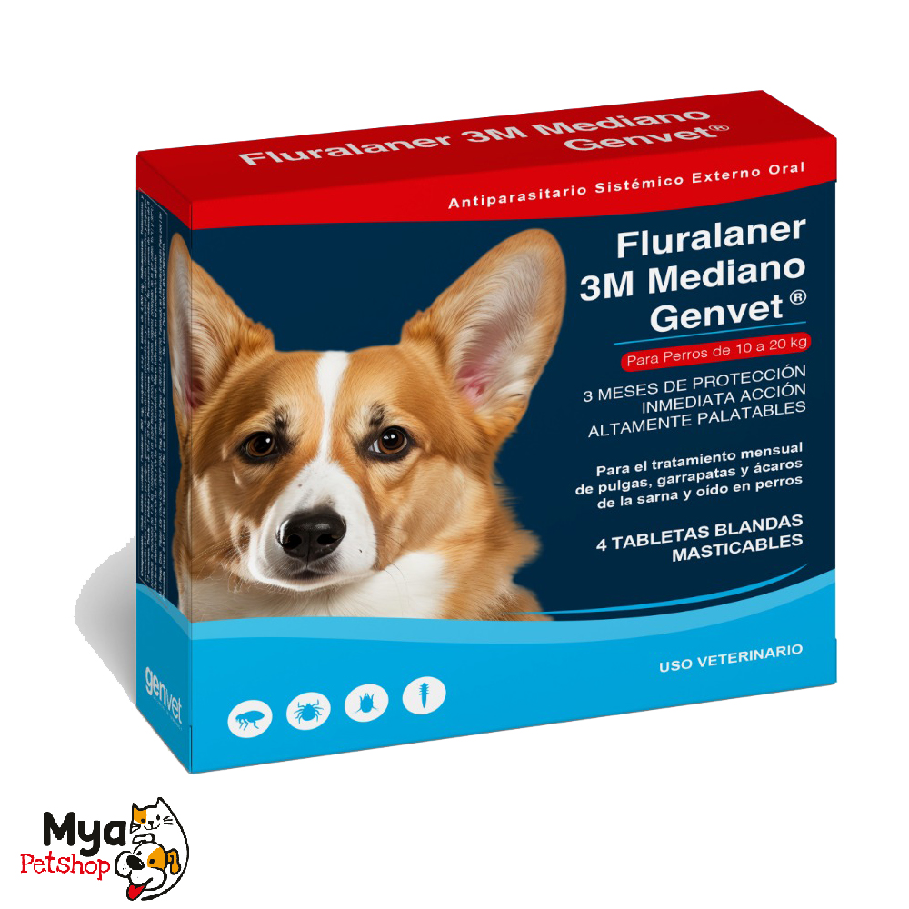Fluralaner 10 - 20 Kg Mediano (3 Meses) 500mg